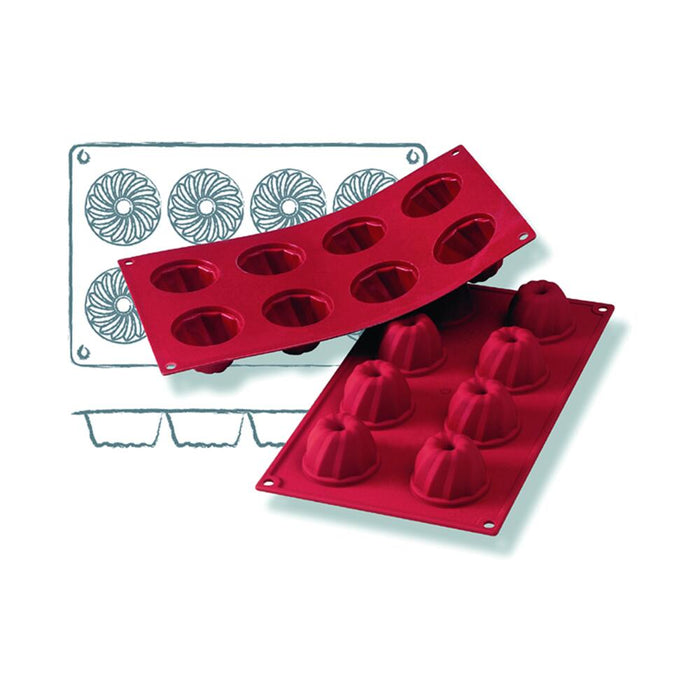 SCHNEIDER SILICONE BAKING PANS GUGELHUPF MINI