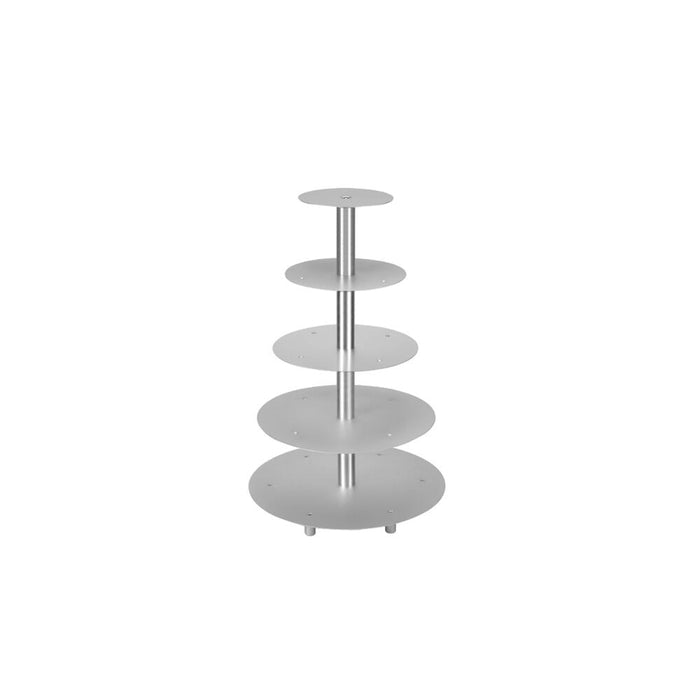 SCHNEIDER TIERED CAKE STAND / WEDDING CAKE STAND - ALUMINUM SILVER