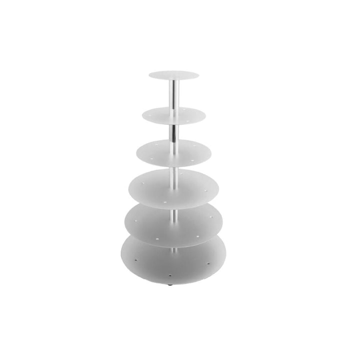 SCHNEIDER TIERED CAKE STAND / WEDDING CAKE STAND - ALUMINUM SILVER