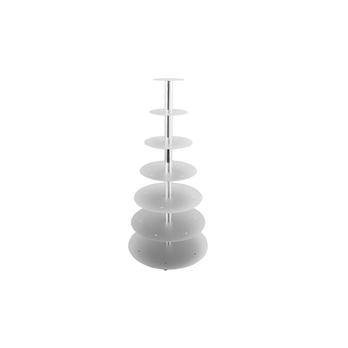 SCHNEIDER TIERED CAKE STAND / WEDDING CAKE STAND - ALUMINUM SILVER