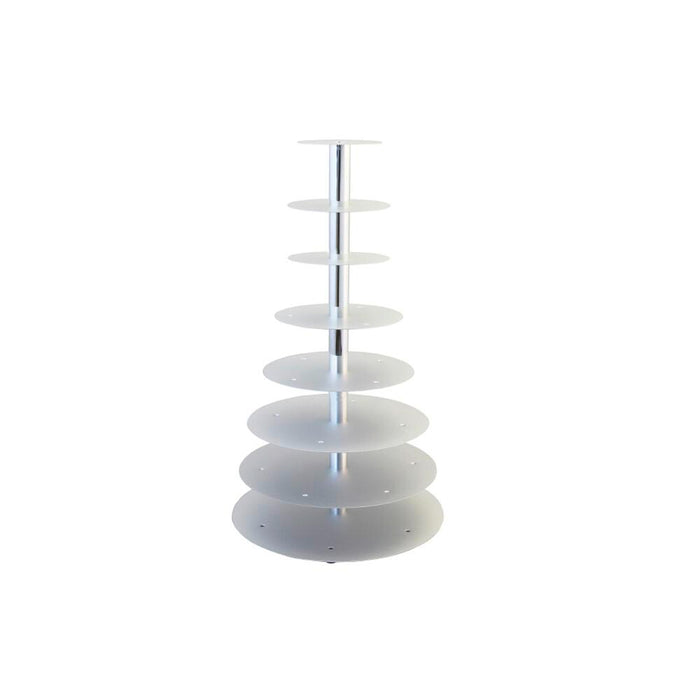 SCHNEIDER TIERED CAKE STAND / WEDDING CAKE STAND - ALUMINUM SILVER