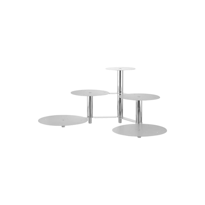 SCHNEIDER TIERED CAKE STAND / WEDDING CAKE STAND - ALUMINUM SILVER