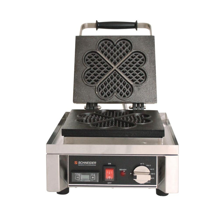 SCHNEIDER WAFFLE IRON "4 X INDIVIDUAL HEARTS" WITH TIMER