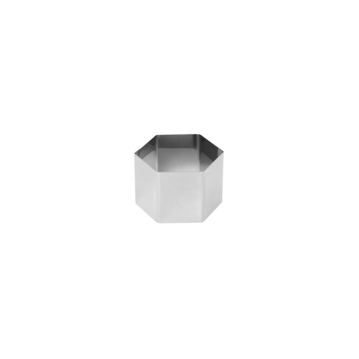 SCHNEIDER DESSERT RING "MINI" HEXAGON - STAINLESS STEEL