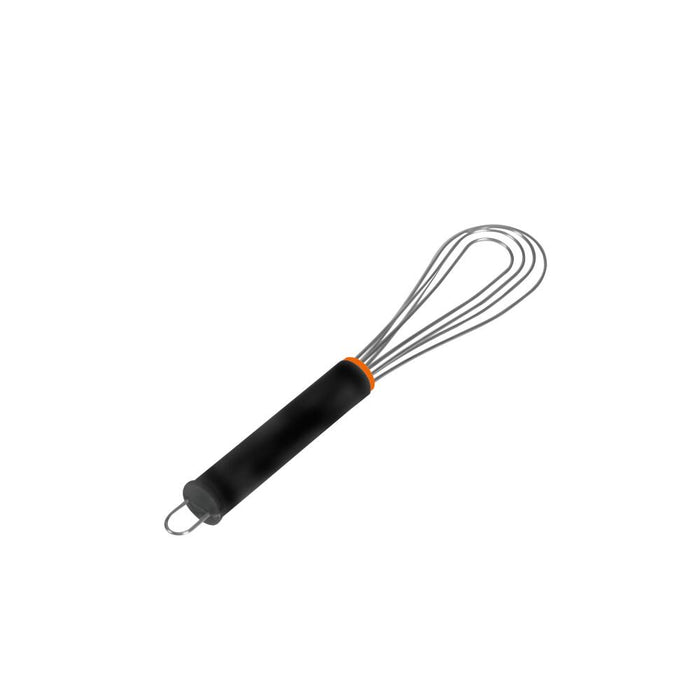 SCHNEIDER FLAT BRUSH / WHISK - PP HANDLE BLACK - 4 WIRES STAINLESS STEEL