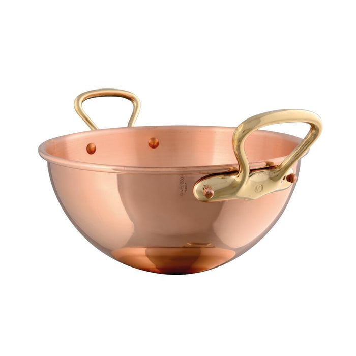 SCHNEIDER EGG WHITE BOWLS COPPER WITH 2 HANDLES