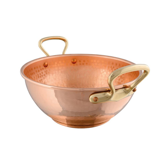 SCHNEIDER SYRUP BOWLS COPPER MUT 2 HANDLES