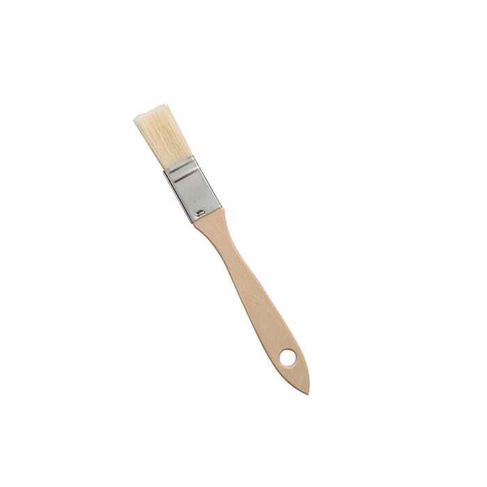 SCHNEIDER BRUSH, WOODEN HANDLE, WHITE-BLEACHED BRISTLES