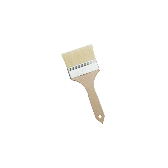 SCHNEIDER BRUSH, WOODEN HANDLE, WHITE-BLEACHED BRISTLES