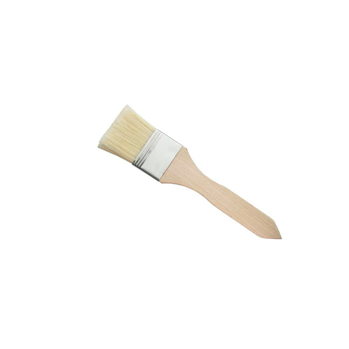 SCHNEIDER BRUSH, WOODEN HANDLE, WHITE-BLEACHED BRISTLES