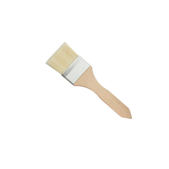 SCHNEIDER BRUSH, WOODEN HANDLE, WHITE-BLEACHED BRISTLES