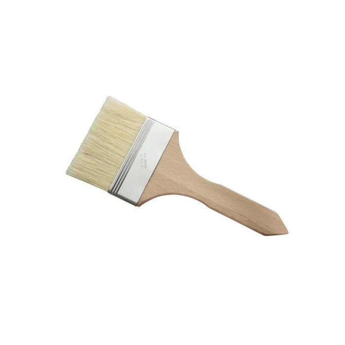 SCHNEIDER BRUSH, WOODEN HANDLE, WHITE-BLEACHED BRISTLES