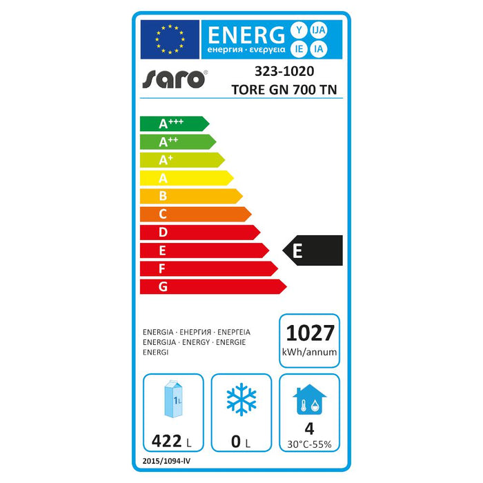 SARO refrigerator 1-door, model GN 650 TN Pro