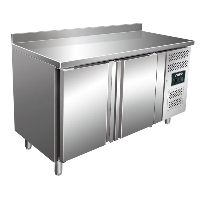 SARO refrigerated table with 2 doors and upstand model SNACK 2200 TN