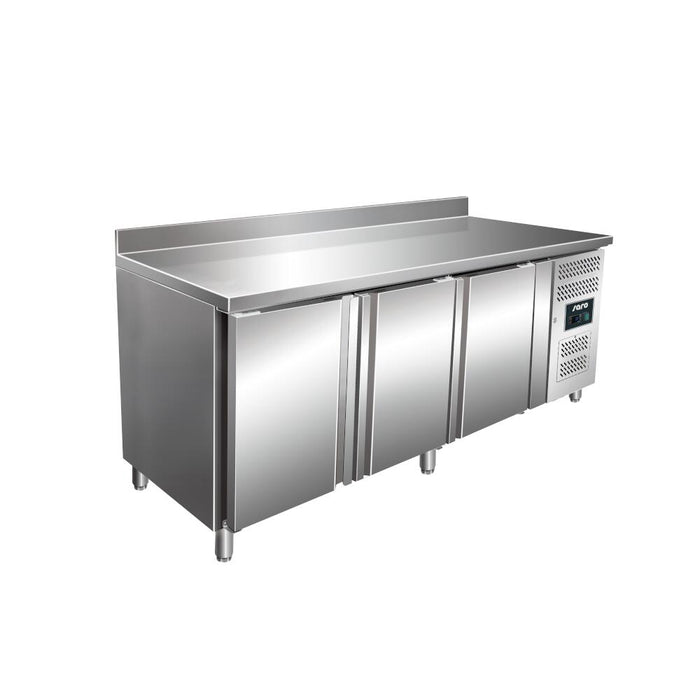 SARO refrigerated table with 3 doors and upstand model SNACK 3200 TN