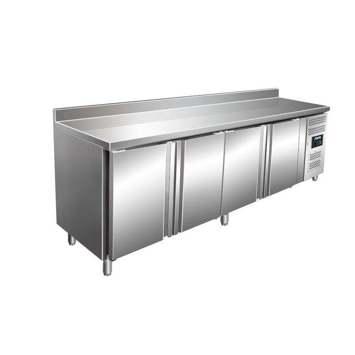 SARO refrigerated table with 4 doors and upstand model SNACK 4200 TN