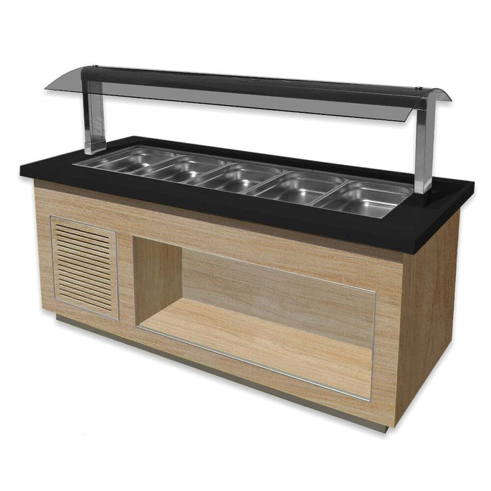 SARO salad bar for 5x 1/1 GN, model PREMIUM LINE SB-K200 OAK