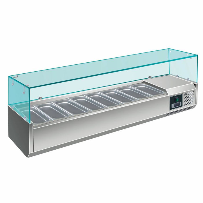 SARO countertop refrigerated display case model EVRX 1800/380