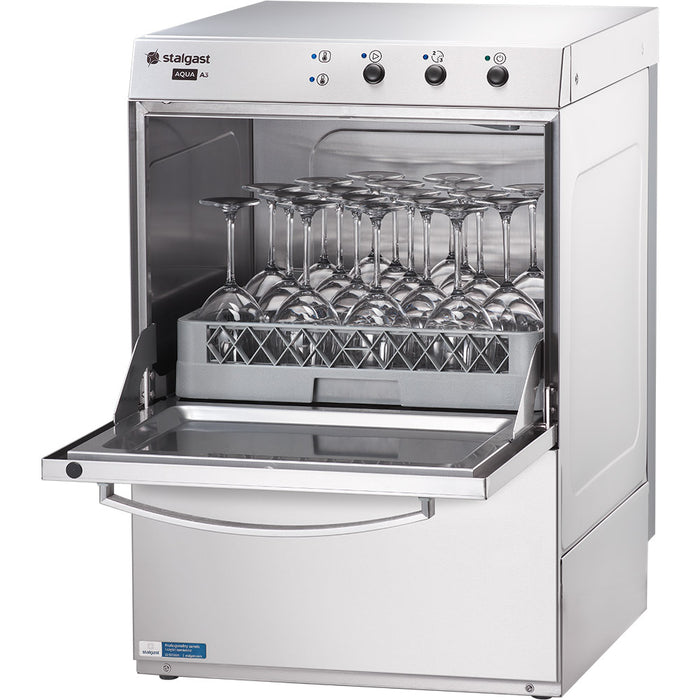 Dishwasher Aqua A3 including rinse aid dosing, detergent dosing, rinse aid and drain pump, 230/400V, 3.9/4.9 kW