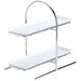 FRILICH UNISON 33x11 'Tisch Etagere' m. 2 Porzellanpl., 32,5x19cm, H: 30,5cm