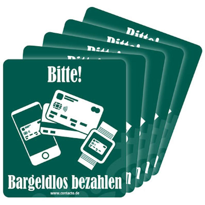 Schild ''Bargeldlos zahlen''